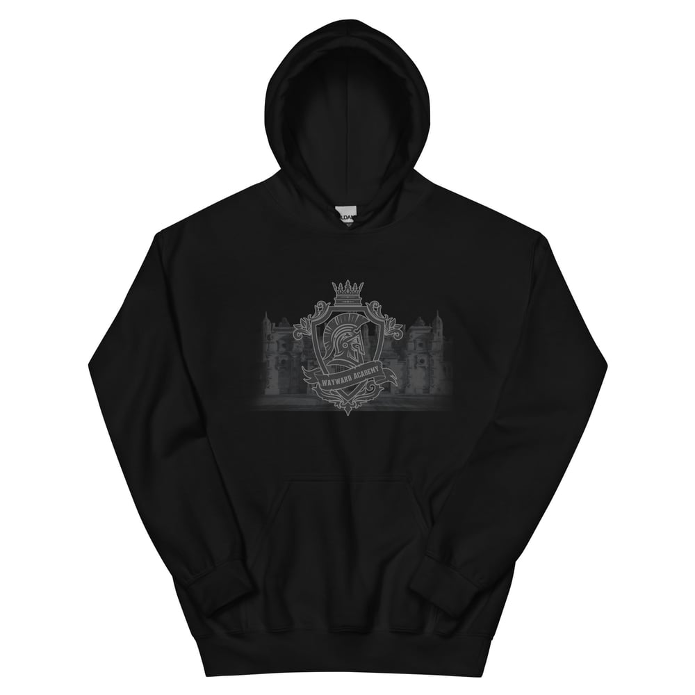 Image of officially licensed kings Wayward logo with building Unisex Hoodie
