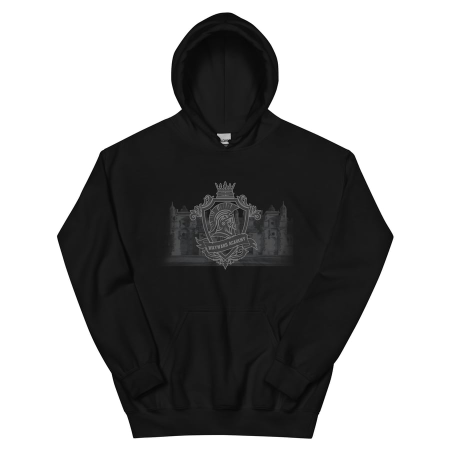 Image of officially licensed kings Wayward logo with building Unisex Hoodie