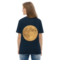 Image 1 of Yellom Moon On the Blue Unisex Organic Cotton T-shirt