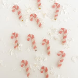 Image of Blush Candy Cane Acetate Hair Clip 