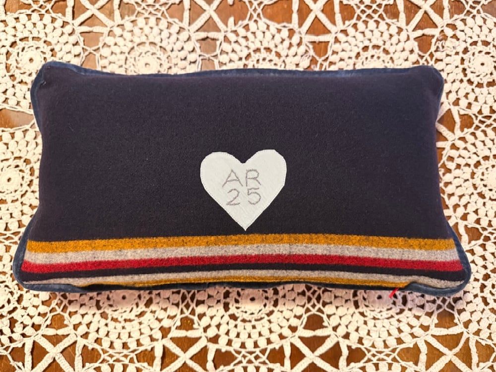 Osage Ribbonwork Pillow 10x18 Red