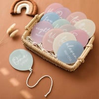 Image 1 of Acrylic Balloon 13pk Baby Milestone Cards
