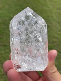 Image 15 of Crackle Quartz Crystal Point With Rainbows #1452