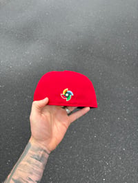 Image 5 of  RED WHITE CAMO BRIM MEXICO CUSTOM FITTED CAP