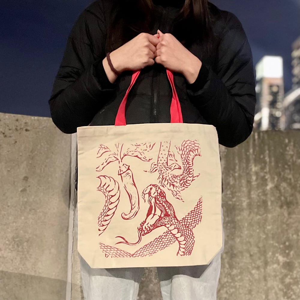 Snake Garden Canvas Tote