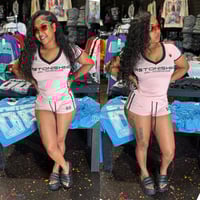 Image 2 of Letter Print Shorts Set