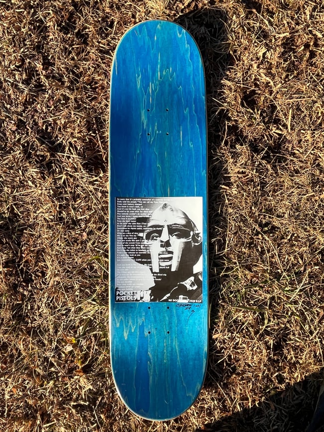 MF Doom - 1/1 chicken scratch skateboard
