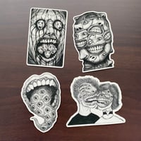 Image 1 of Horror stickers 4-pack