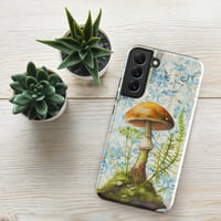 Image 7 of Gorgeous Blue Filigree and Orange Mushroom Fungus Tough case for Samsung®