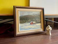 Image 2 of Wintry Oil Landscape on Board