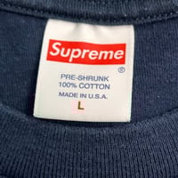 Image 2 of Supreme Cross Box Logo Sz L (NAVY)