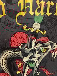 Image 2 of Vintage Black/Gray/Red Flannel Shirt Ed Hardy