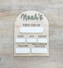 Personalised First Day Board