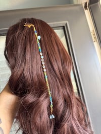 Image 2 of Mad SZN in BLUE Beaded Hair Clip