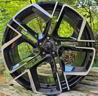20" YORK STYLE ALLOY WHEELS FITS 5X112 ET35 BLACK MF