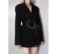Image 2 of Satin elastic double belt with chains and O rings