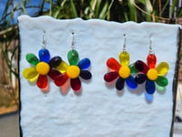 Image of Rainbow Flower Earrings 