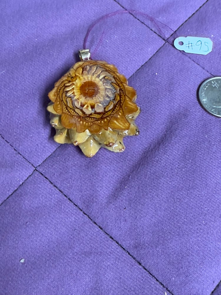 Image of Hematite Pinecone Charm | Handmade PNW | Resin Jewelry | #95