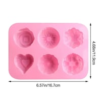 Image 4 of Silicone Cake Mold – Flower, Heart, Star Shapes For Cookies, Muffins, Chocolate & Cake Decoratio