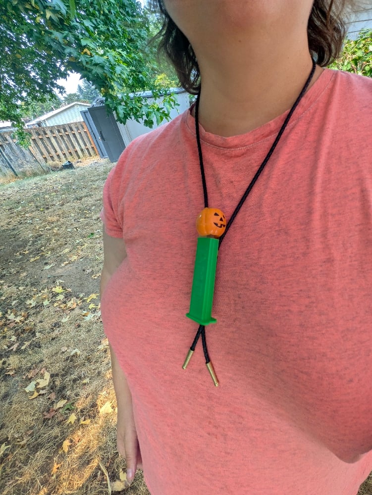Image of Pumpkin Pez Bolo Tie