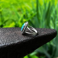 Image 2 of Nevada Turquoise Blue Ring- Size 8