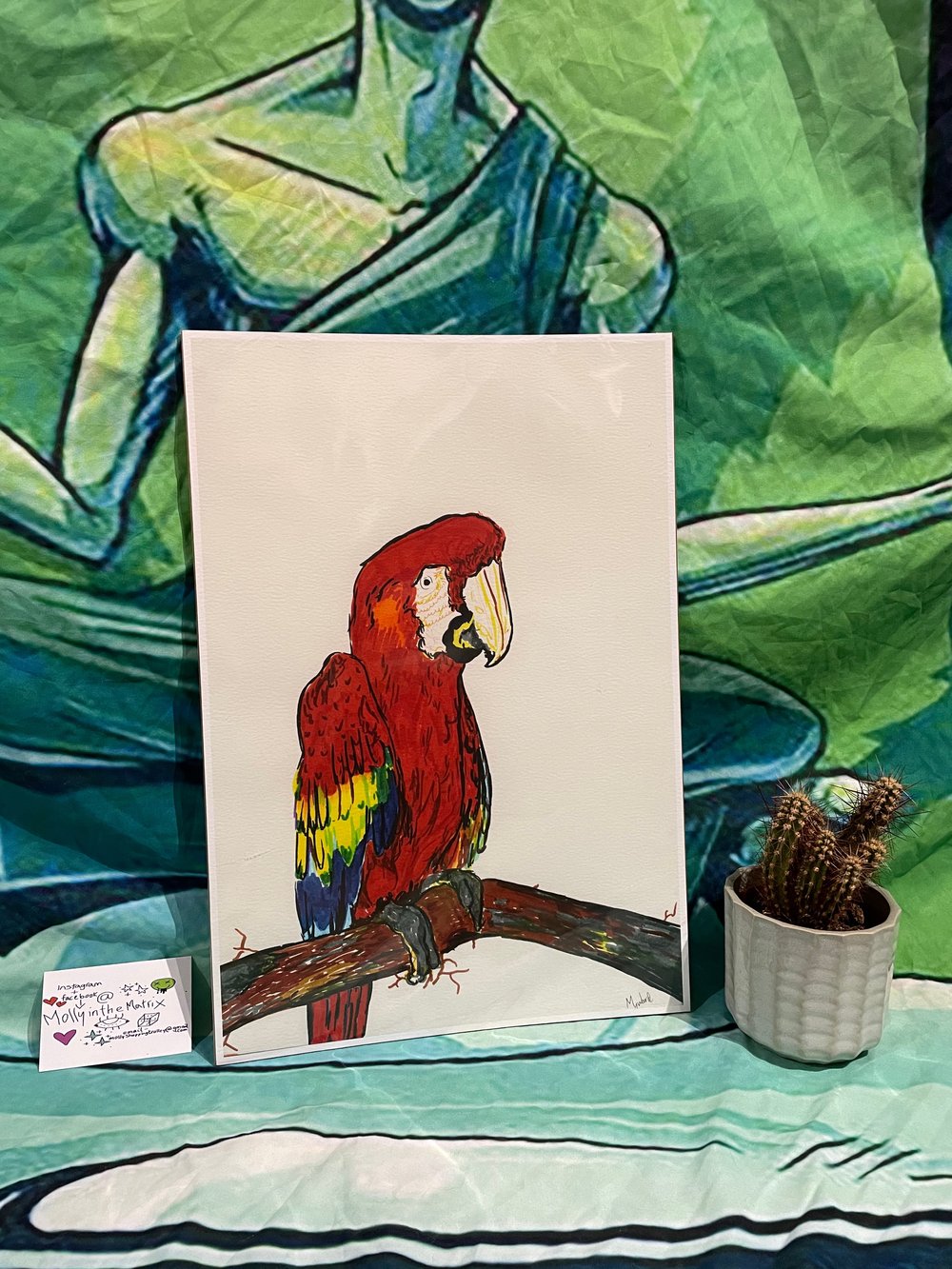 Image of Macaw Parrot Print