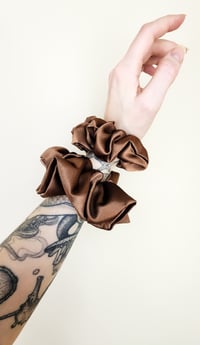Bronze Satin Scrunchie