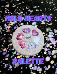 Image 1 of Holo Hearts Watercolor Small Eco Stone Palette LIMITED EDITION ✨