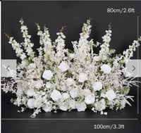 Image 2 of 100 cm Ivory flower runners  for rent only 