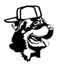 Image 1 of Rottweiler with Hat Decal