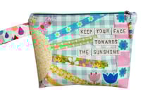 Image 1 of Keep Your Face Towards the Sunshine Pouch - Aqua