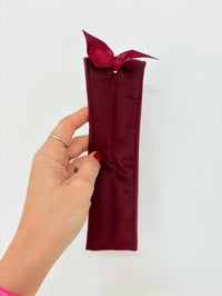 Image 2 of Le MARQUE-PAGE en velours matelassé Bordeaux