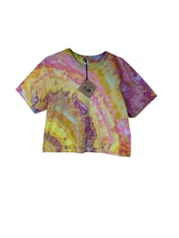 Image 2 of XS Crop Tee in Sunrise Agate Ice Dye