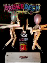 Image 1 of  Gen 1 Original Block’em Pop’em WoodBots with weapon set of 2