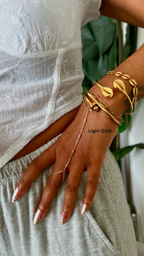 Image of THIN LINE • Hand Chain Bracelet