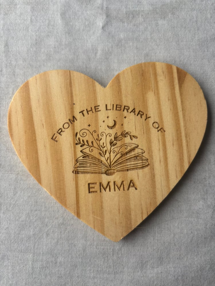 Image of Wooden heart laser engraved coasters 