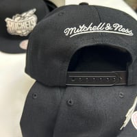 Image 3 of Mitchell & Ness Black- White custom HWC SnapBack 