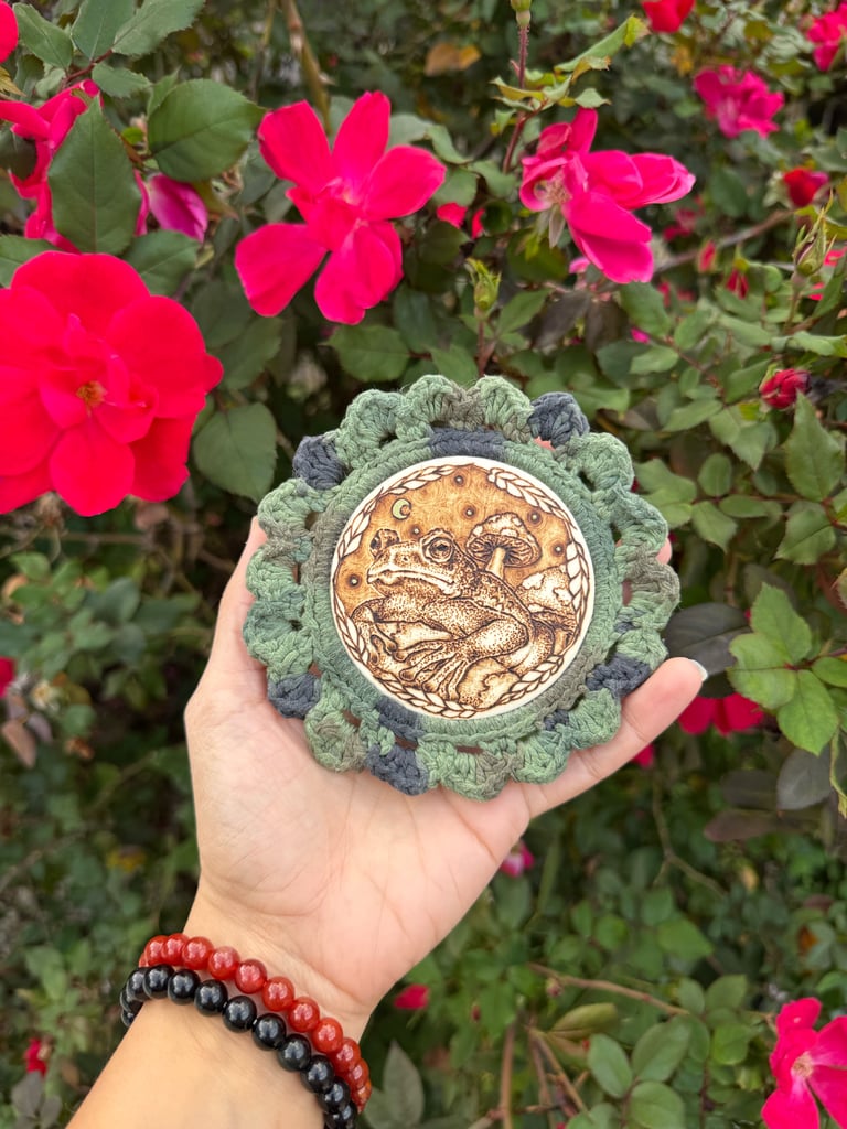 Forest Frog Wood Burning 