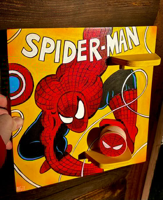 Image of Spider Man Wood Yo-Yo Display