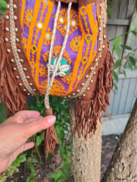 Image 7 of Evie Bag - Brown and purple dets