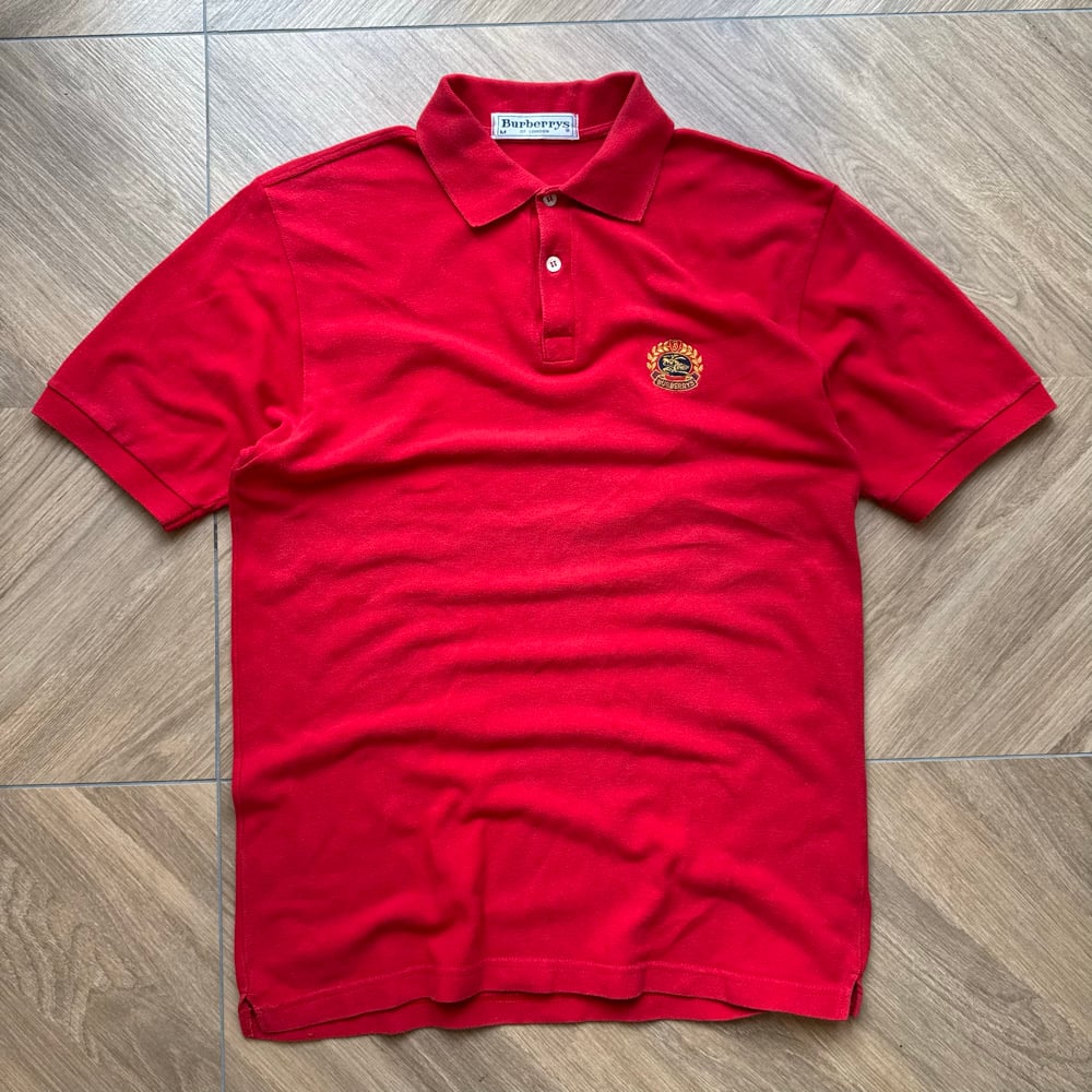 Image of 1980s Burberry Polo Shirt, Size Mediuk
