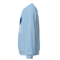 Image 2 of I [STAR] MN Crewneck Sweatshirt (Light Blue w/ Dark Blue star)
