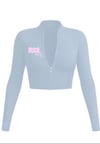 RTTO “Angel” Cropped Zip Up in Steel