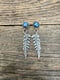 Image of Autumn Fern Leaf Labradorite Studs