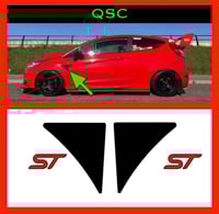 Image 1 of X2 Ford Fiesta ST Mk7/7.5 front wing insert stickers with extra logos