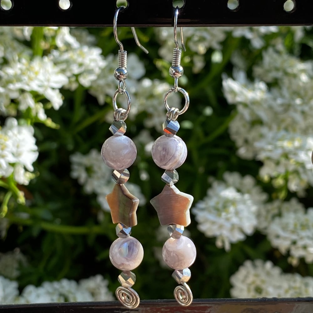 Image of crystal star earrings 