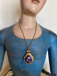 Image 8 of COBALT BLUE ENAMEL PENDANT