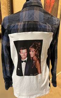 Vintage Black/Blue Flannel Shirt David Bowie and Iman