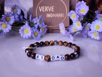 Image 3 of #1 Dad  Bracelet/Gemstone Stretch Bracelet | Father's Day Bracelets