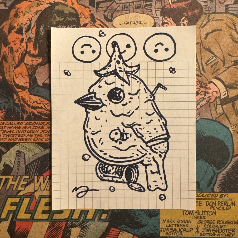 Image of Fat Bird Sharpie Sketch #266